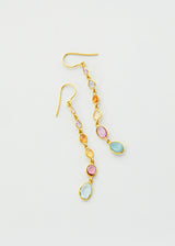 18kt Gold Mixed Stones New Day Multi Drop Earrings