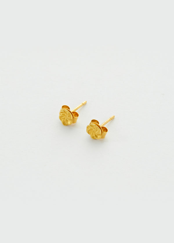 18kt Gold Flower Stud Earrings