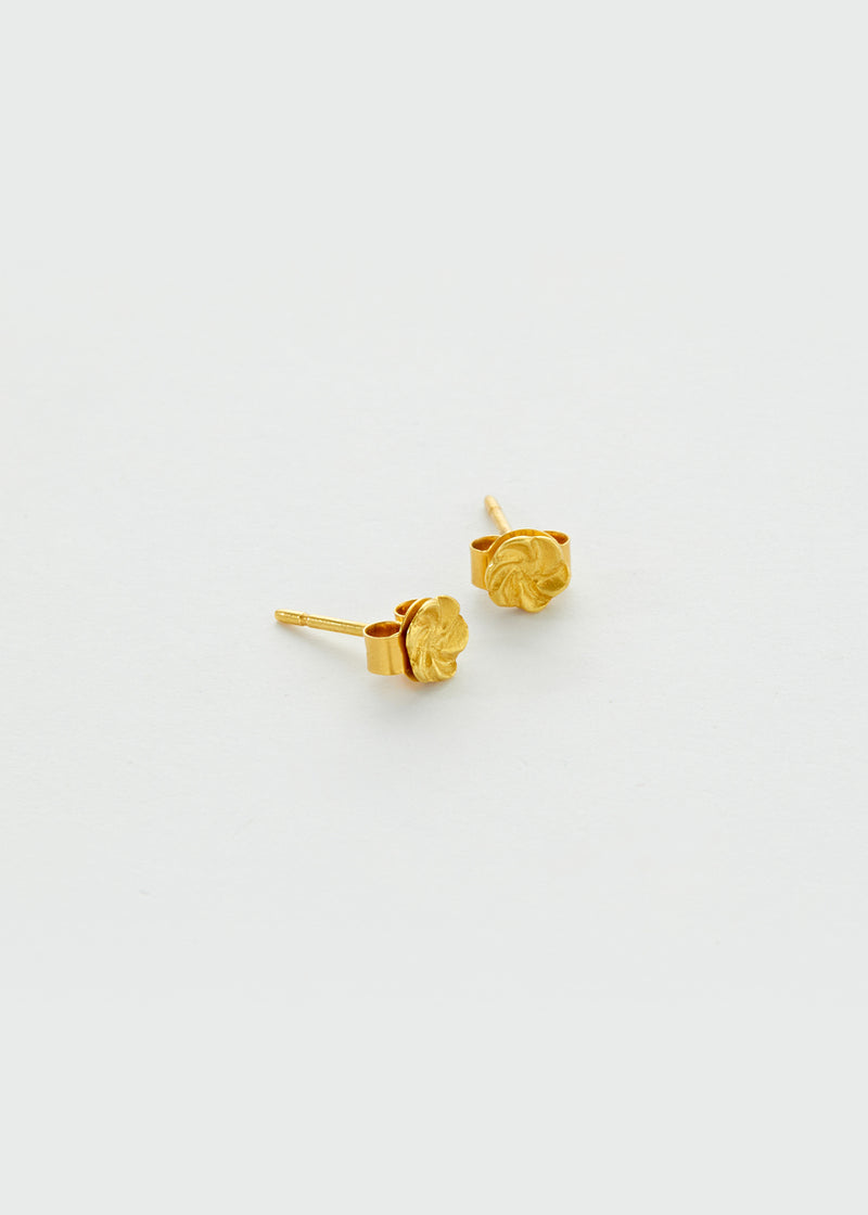 18kt Gold Flower Stud Earrings