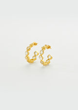 18kt Gold Herkimer Beira Hoop Earrings