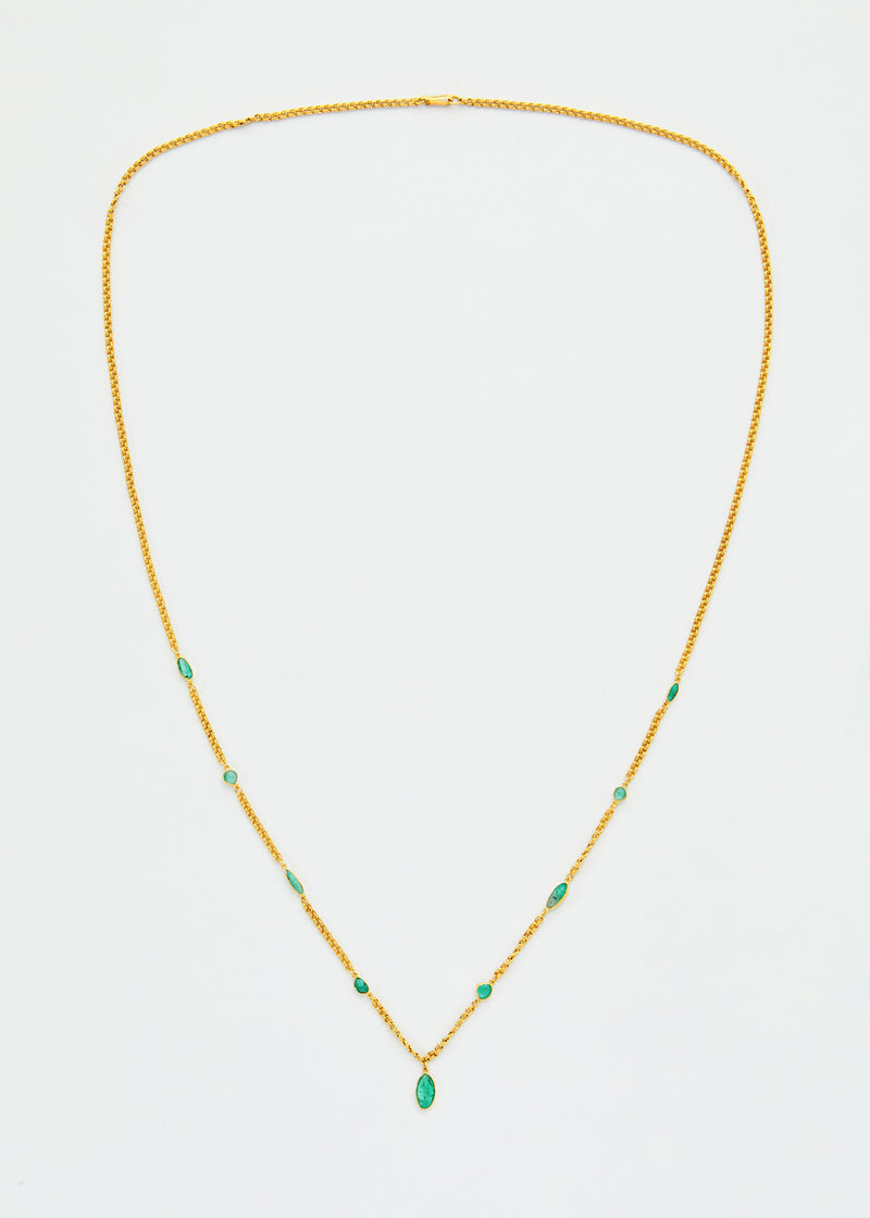 Pippa Small - 18kt Gold & Colombian Emerald Sofia Chain Necklace