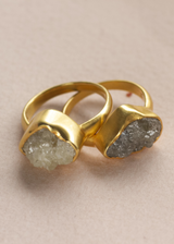Pippa Small - 18kt Gold Diamond Rough Cut Greek Ring