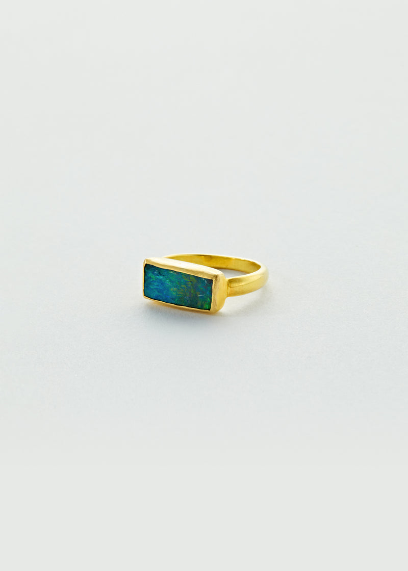 18kt Gold Opal Greek Ring